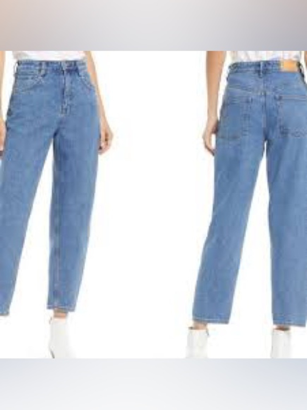 Classic High-Rise Straight Leg Jeans - Light Blue